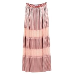 Blumarine Velvet and Lace blush pink maxi skirt size 6